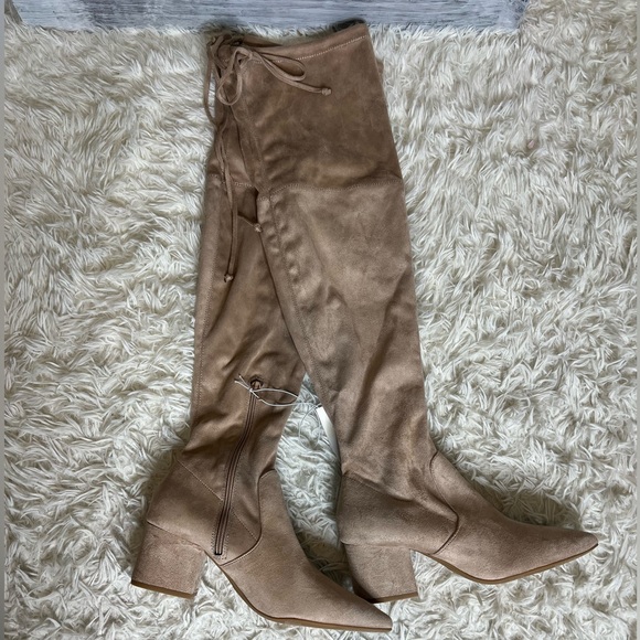 A New Day Women's Greta Tall Dress Boots - Beige size 9.5 & 6 Available - Picture 3 of 11